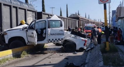 Dos elementos de la Guardia Nacional mueren por tratar de ganarle el paso al tren en Celaya