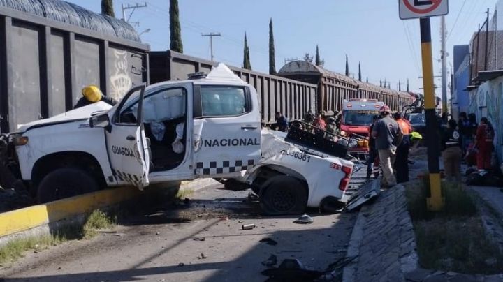 Dos elementos de la Guardia Nacional mueren por tratar de ganarle el paso al tren en Celaya