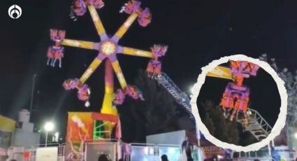 (VIDEO) Susto en juego mecánico: personas quedan atrapadas por falla en Edomex