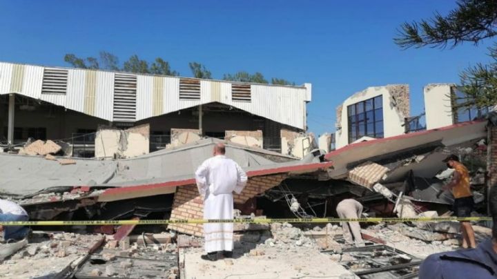 Derrumbe de iglesia en Tamaulipas: autoridades dan seguimiento a situación de lesionados