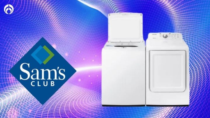 Sam's Club remata combo de lavadora y secadora Samsung de 22 kg que te permite ahorrar agua