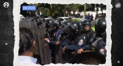 VIDEO Policías y trabajadores del Poder Judicial riñen en Insurgentes Sur