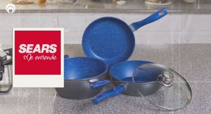 Sears hace descuentote a batería de cocina Flavor Stone Master con cubierta de polvo de piedra