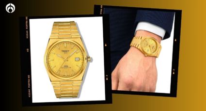 Palacio de Hierro rebaja lujoso reloj Tissot con cubierta de oro amarillo