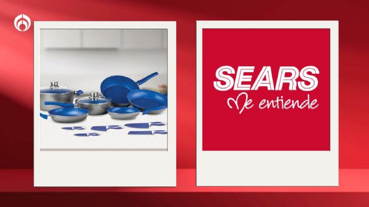 Sears hace descuentote a esta poderosa batería de cocina FlavorStone de 13 piezas