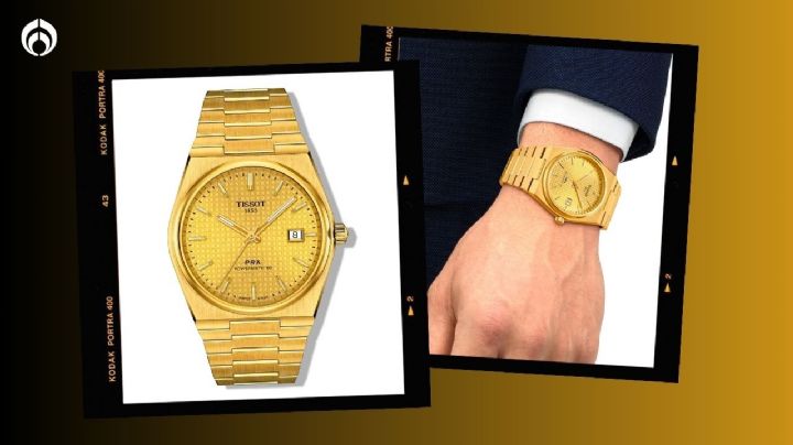 Palacio de Hierro rebaja lujoso reloj Tissot con cubierta de oro amarillo