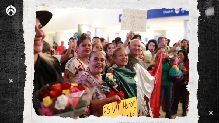 Dan cordial bienvenida a Claudia Sheinbaum en Los Ángeles, California