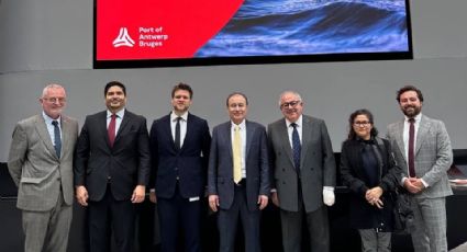 ¡Va a lo grande! Alfonso Durazo visita el puerto de Amberes en Bruselas para buscar alianzas