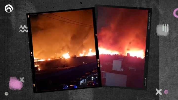 (VIDEOS) Fuerte incendio consume Central de Abastos de Toluca