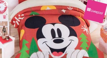 ¡Imperdible! Liverpool remata hermoso cobertor Concord de Mickey Mouse para Navidad muy abrigador