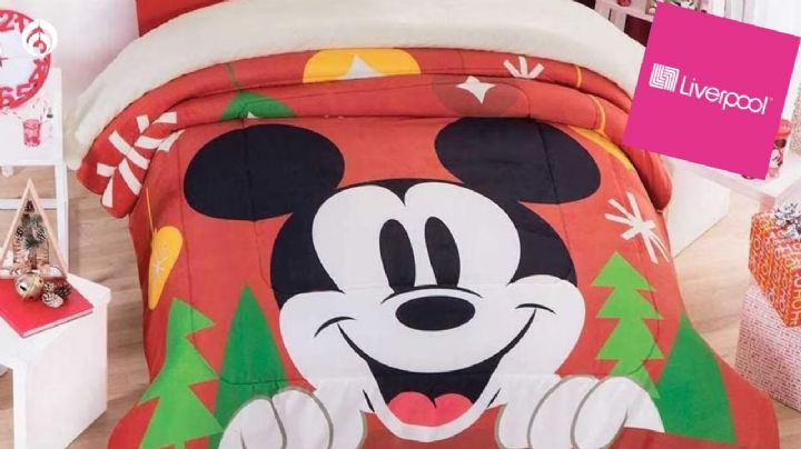 ¡Imperdible! Liverpool remata hermoso cobertor Concord de Mickey Mouse para Navidad muy abrigador