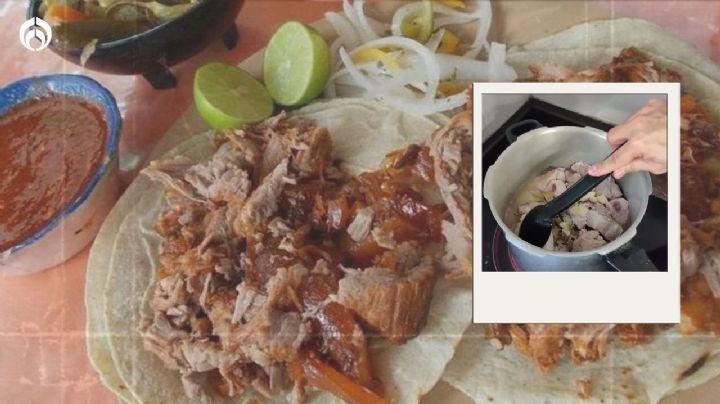 Truco para hacer carnitas en olla express igual de sabrosas que las de los puestos callejeros