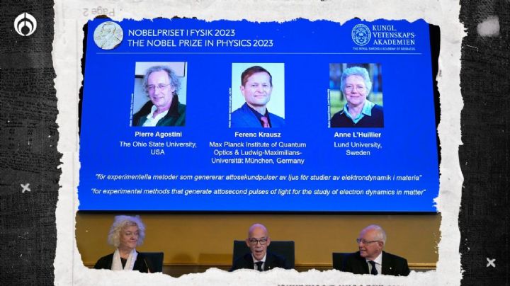 Premio Nobel de Física 2023: ganan Agostini, Krausz y L'Huillier por estudios sobre electrones