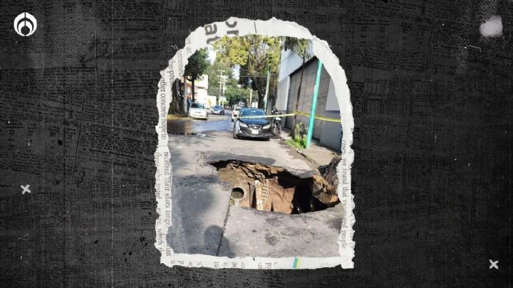 (FOTOS) Así luce el megasocavón que se ‘tragó’ un auto en Tlalpan