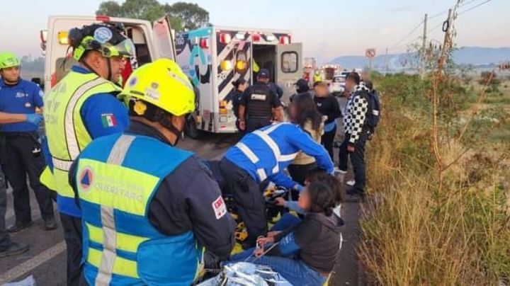 Fatal choque entre dos camionetas deja un muerto y 12 lesionados en Querétaro-Chichimequillas