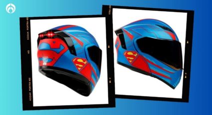 Elektra remata casco abatible con diseño de Superman y certificación DOT