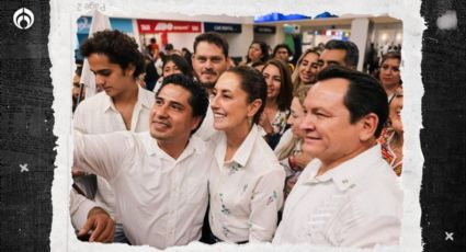 Con música y flores, militancia de Morena arropa a Claudia Sheinbaum en Yucatán