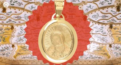 Liverpool remata bella medalla de la Virgen de Guadalupe de oro 14K ¡muy brillante!