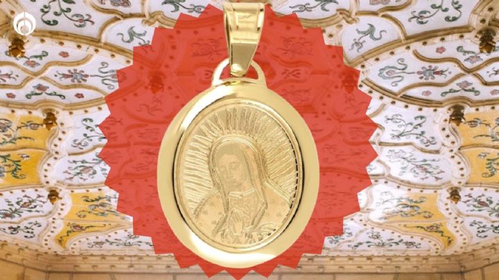 Liverpool remata bella medalla de la Virgen de Guadalupe de oro 14K ¡muy brillante!