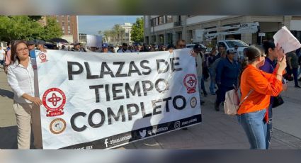 Gremios sindicales toman gobernación en Sonora; exigen reforma legal en materia salarial