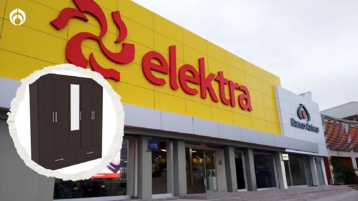 Elektra remata un elegante ropero de cuatro puertas, dos cajones y espejos a un precio regalado