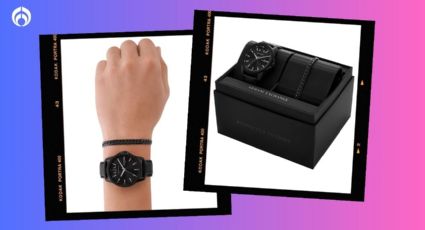 Liverpool remata sofisticado reloj negro de Armani para hombre que incluye pulsera