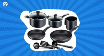 Walmart hace descuentote a batería de cocina T-Fal de 10 piezas 3 veces más durable que otras