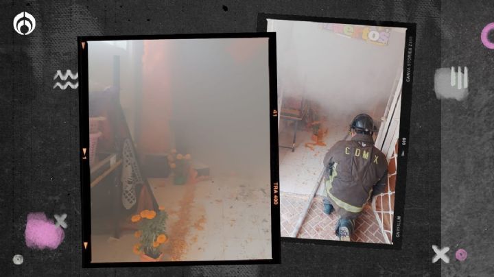 Cae veladora de ofrenda y provoca incendio en una primaria de Tlalpan