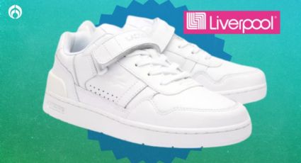 Liverpool remata tenis Lacoste para mujer totalmente blancos con diseño moderno