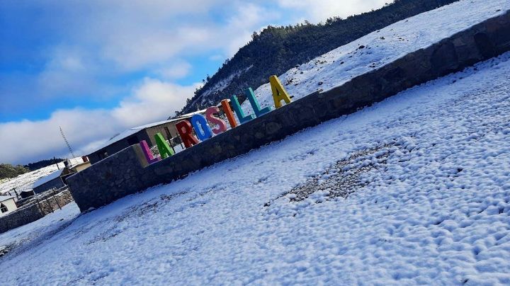 (FOTOS) Tormenta invernal cubre de blanco Durango