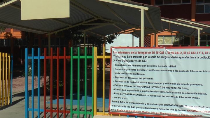 Centros de Atención Infantil en BCS entran en paro laboral; exigen mejor alimento para menores