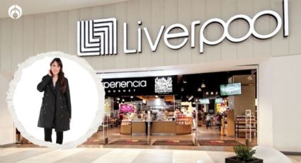 Liverpool remata elegante impermeable negro perfecto para la oficina o la escuela