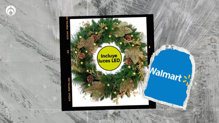 La corona de Navidad que adornará increíble tu hogar y que Walmart lo tiene en descuento ¡Incluye las luces!