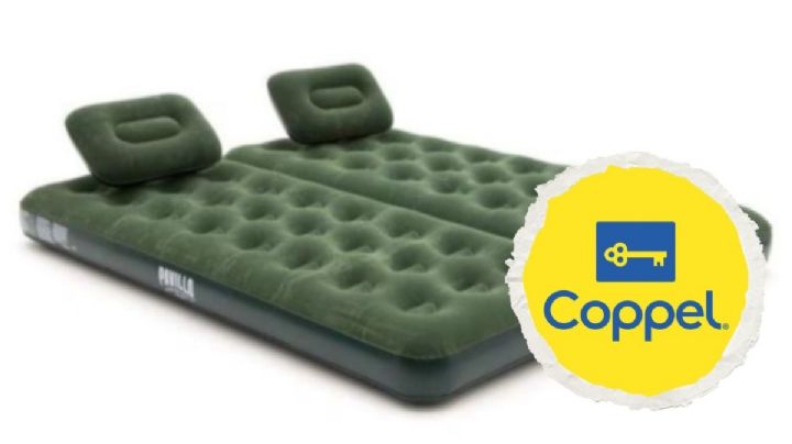 Coppel remata set de colchones inflables con almohadas y bomba de aire por menos de 600 pesos