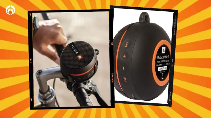 Coppel remata bocina bluetooth JBL que resiste lluvia y polvo; es ideal para ir en bici o moto