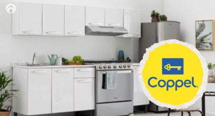 Coppel remata cocina integral blanca de acero ultra resistente y un estilo contemporáneo