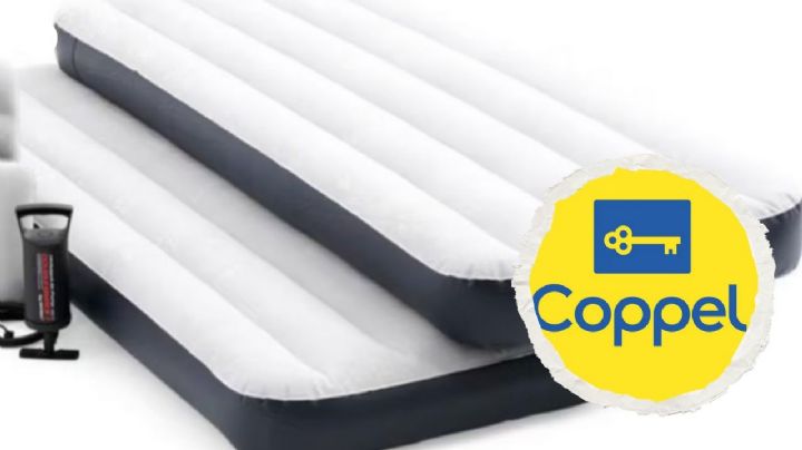 Coppel remata set de colchones inflables con capacidad de peso de 136 kilos ¡en 649 pesos!