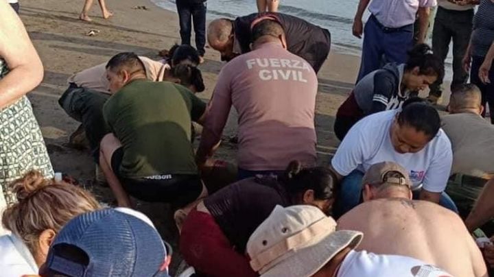 Sujeto bajo la influencia del alcohol finge ahogarse en playa Chachalacas, Veracruz