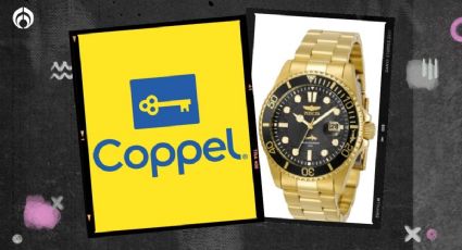 Coppel remata elegante reloj de acero inoxidable color oro con el ¡70% de descuento!