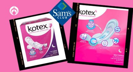 Sam’s Club tiene en descuento un paquetote de toallas femeninas Kotex nocturna