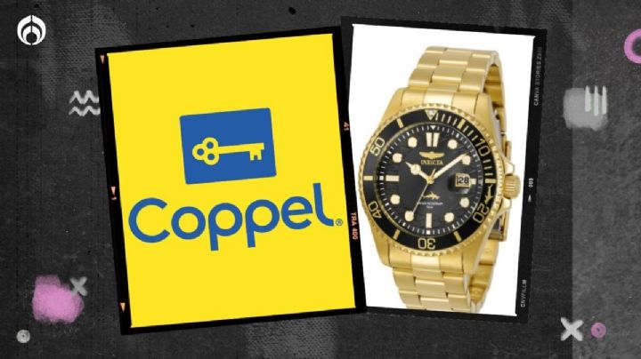 Coppel remata elegante reloj de acero inoxidable color oro con el ¡70% de descuento!