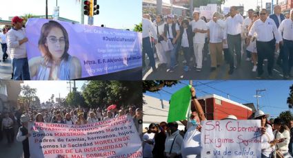 Miles de maestros marchan en Cuernavaca para pedir justicia y seguridad