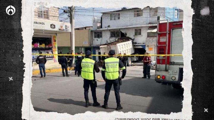 (VIDEO) Camión sin frenos se estampa contra casa en Tultitlán; hay dos muertos