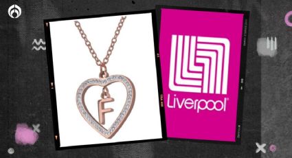 Liverpool remata collar de iniciales con baño de oro rosa 18K y zirconia, va de la “A” a la “Z”