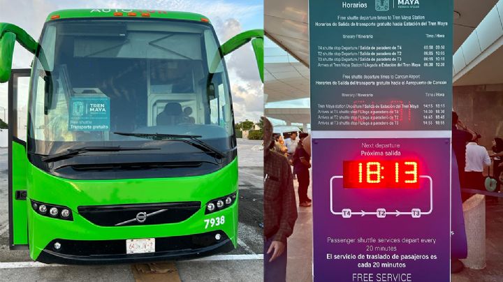 Tren Maya: activan traslado gratuito desde el aeropuerto internacional de Cancún a la estación