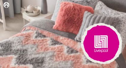 Liverpool remata lujoso cobertor matrimonial con felpa extra cálida y textura faux fur ultrasuave