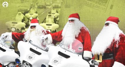 (VIDEO) Conoce a los Santa Claus motorizados; agentes viales patrullan las calles de Monterrey