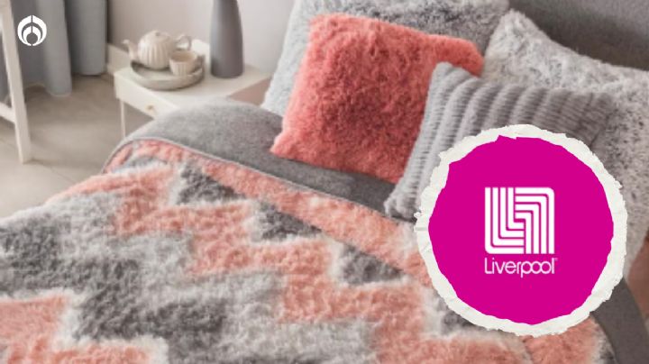 Liverpool remata lujoso cobertor matrimonial con felpa extra cálida y textura faux fur ultrasuave