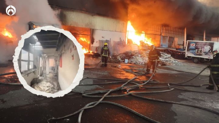 (VIDEO) Fuego 'devora' fábrica de galletas en Puebla; hay autos calcinados