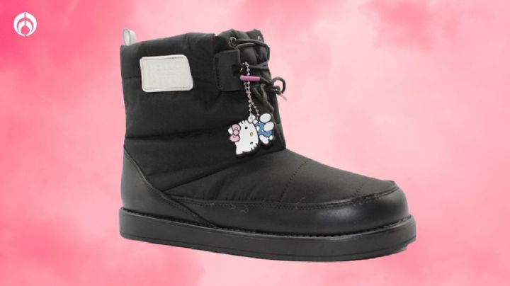 Gran Venta Sears: las botas invernales acolchonadas negras de Hello Kitty en remate